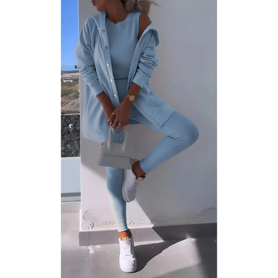 Stylish Three-Piece Women’s Lounge Set | Modern