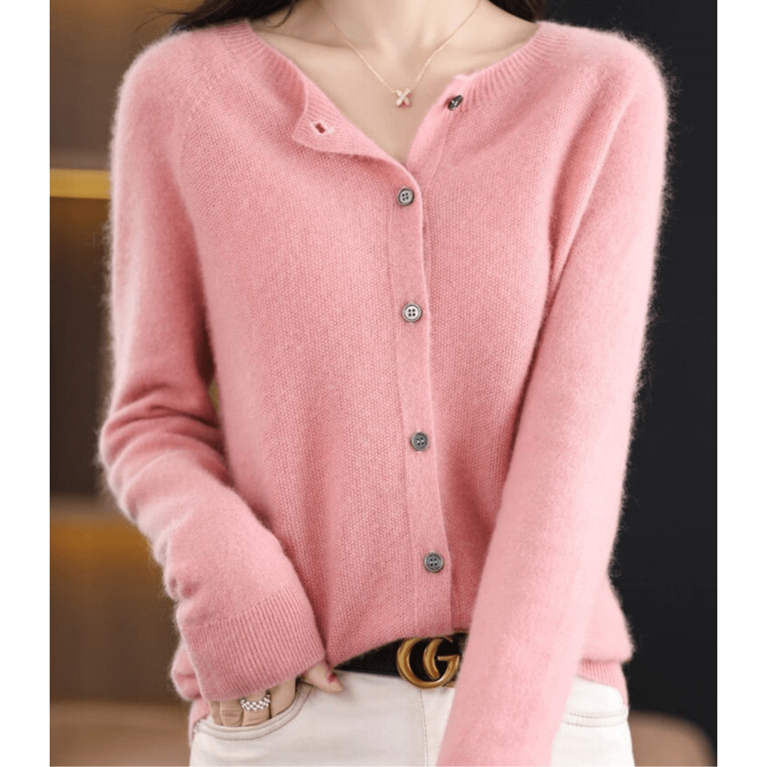 Short Knitted Cardigan For Women With Buttons | Winter