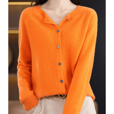Short Knitted Cardigan For Women With Buttons | Winter