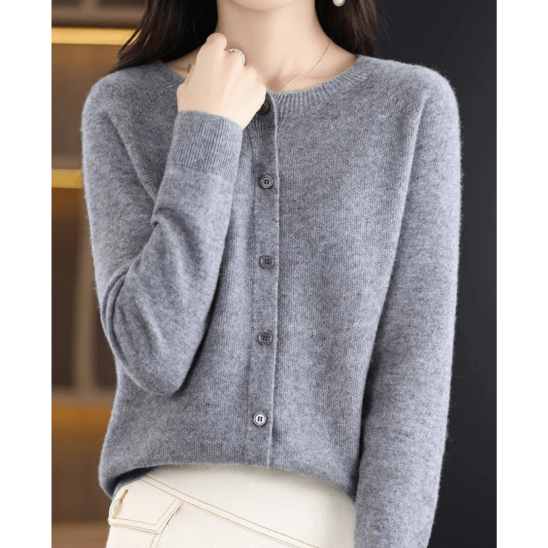 Short Knitted Cardigan For Women With Buttons | Winter