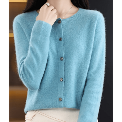 Short Knitted Cardigan For Women With Buttons | Winter