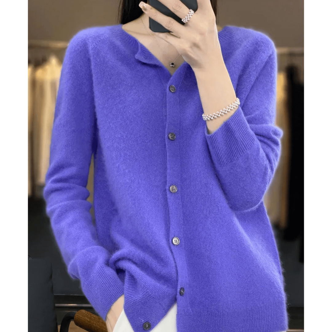 Short Knitted Cardigan For Women With Buttons | Winter