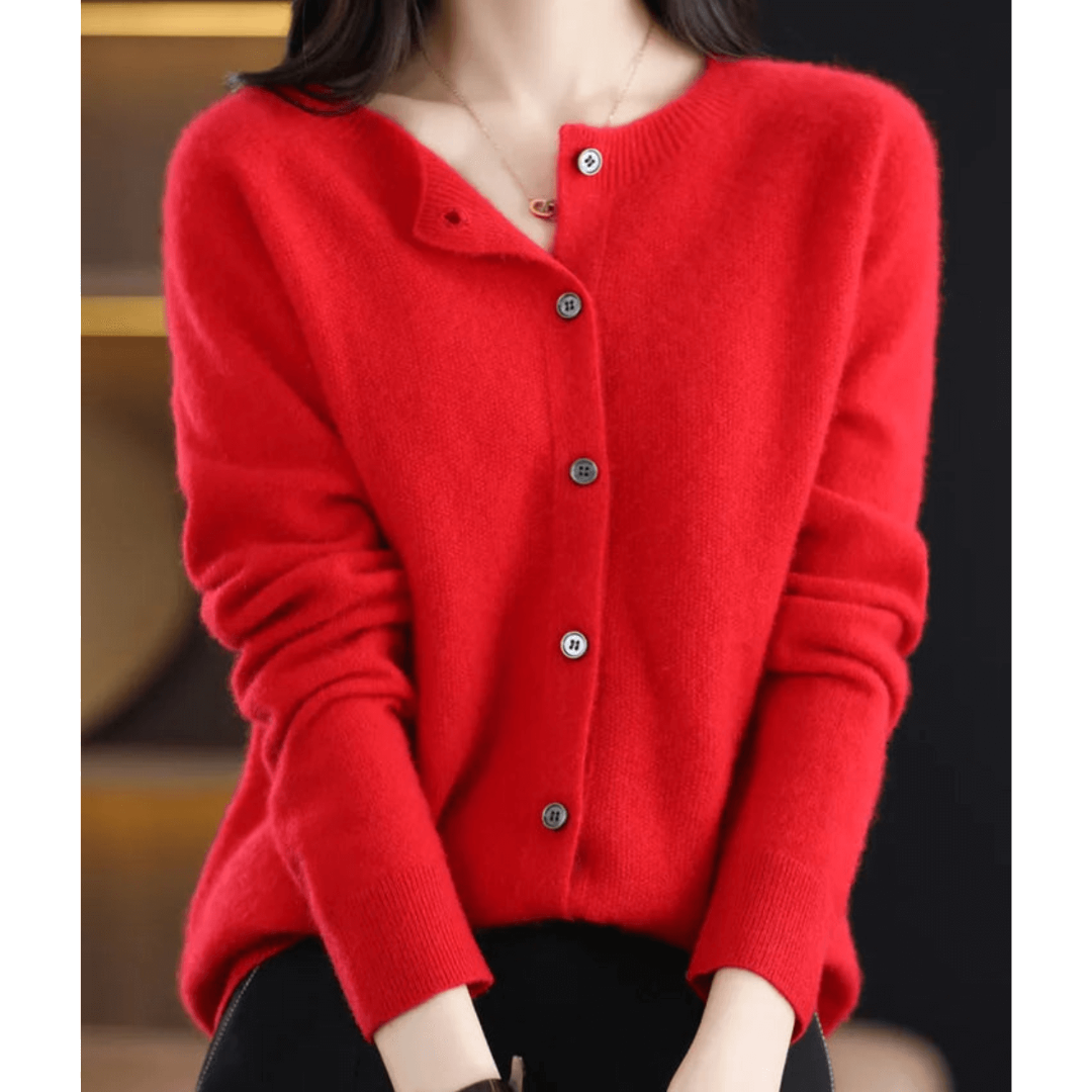 Short Knitted Cardigan For Women With Buttons | Winter