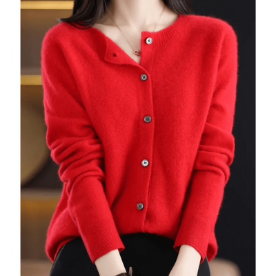 Short Knitted Cardigan For Women With Buttons | Winter