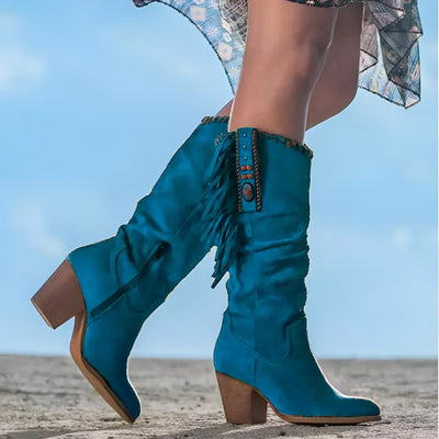 Boho Western Cowboy Boots for Women | Mid-Calf