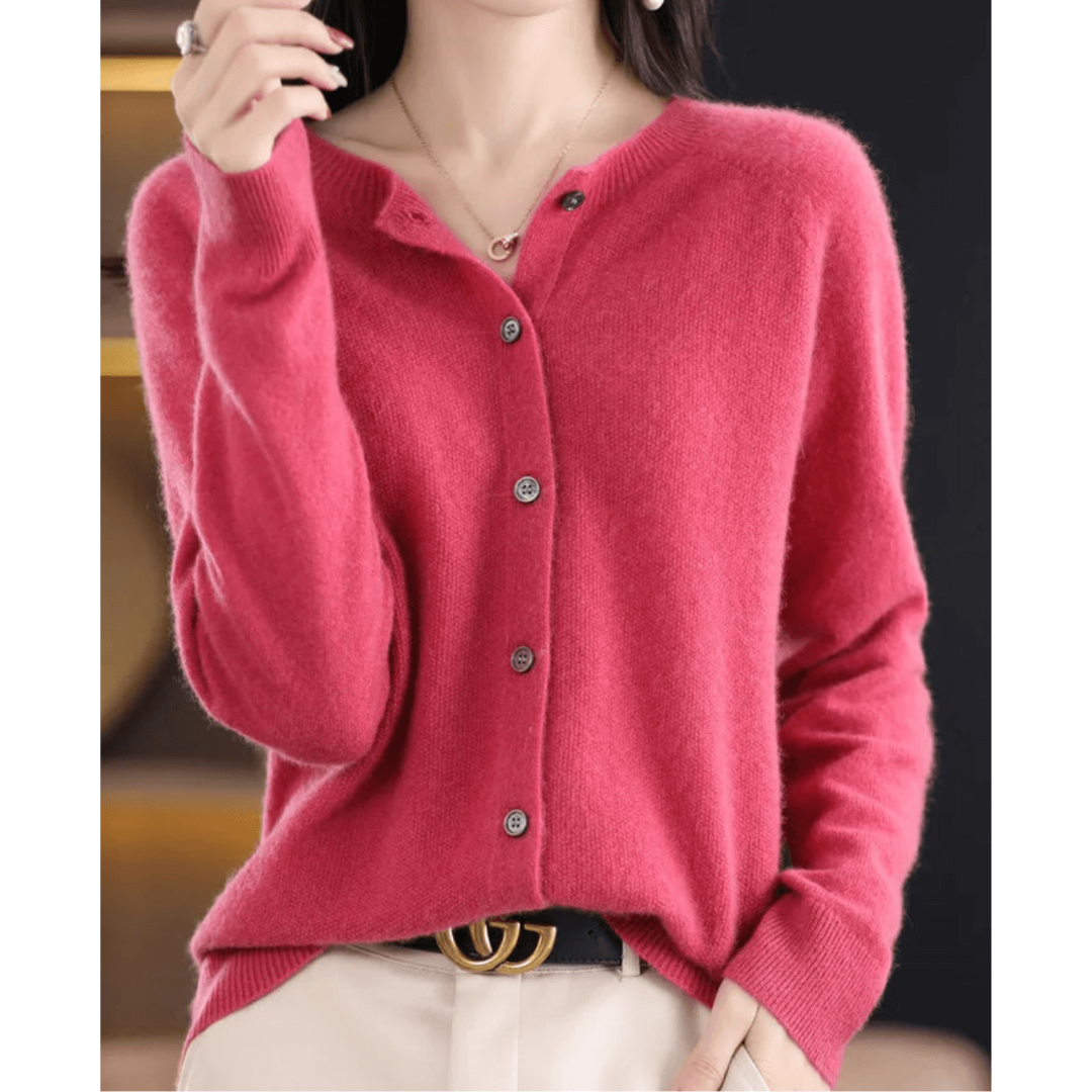 Short Knitted Cardigan For Women With Buttons | Winter