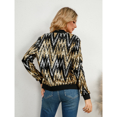Modern Women's Zip Jacket | Sequins