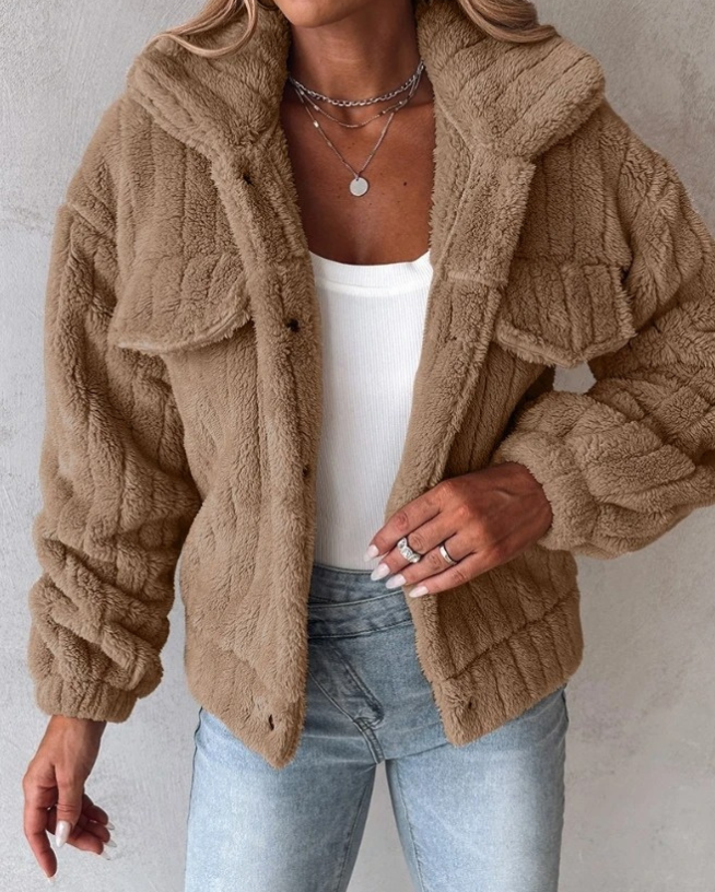 Warm Women’s Teddy Coat | Short