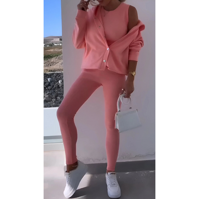 Stylish Three-Piece Women’s Lounge Set | Modern