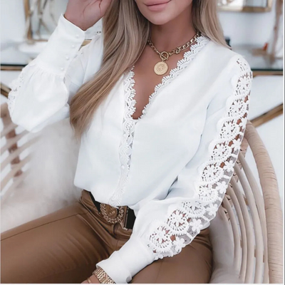 Long-Sleeve Women’s Blouse | White