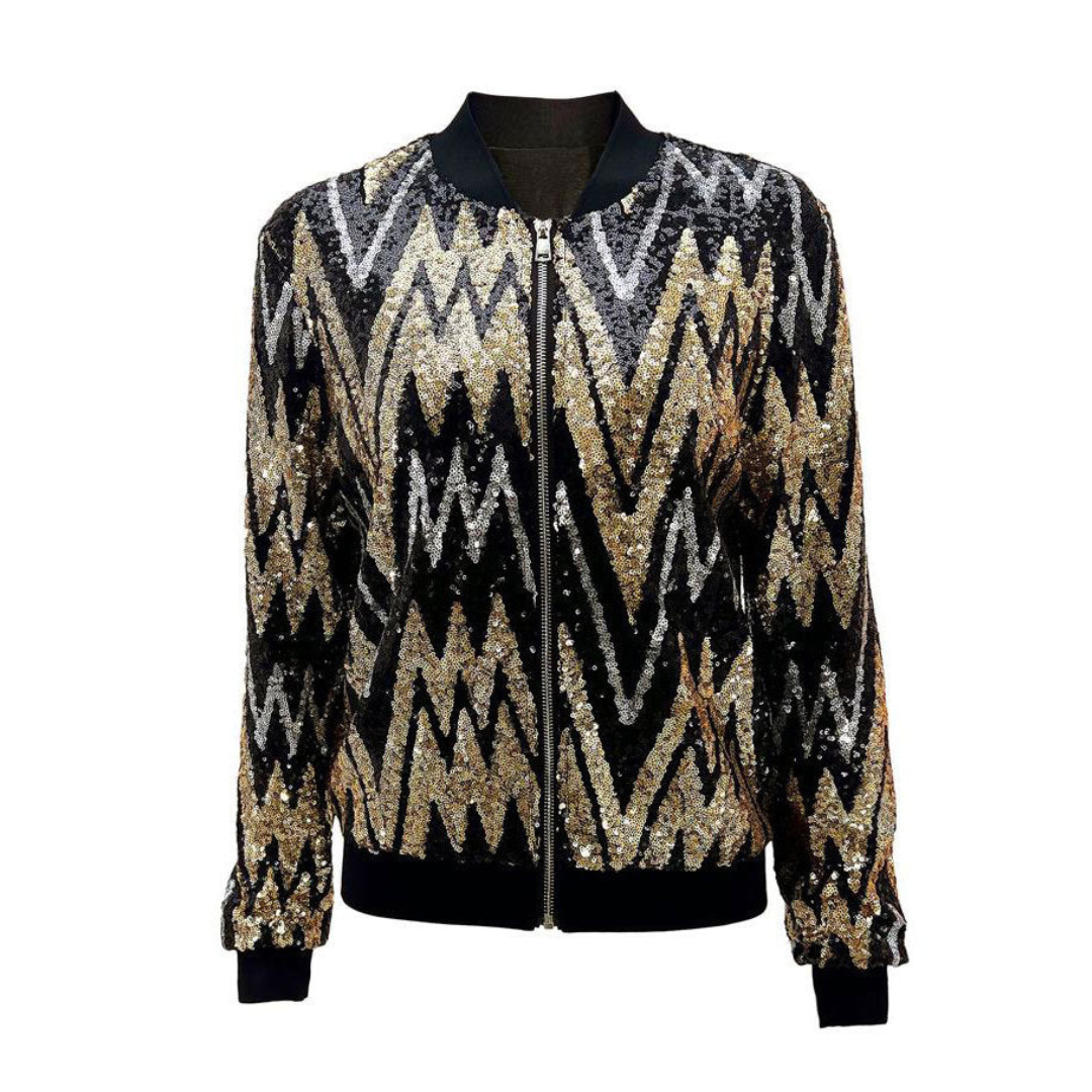 Modern Women's Zip Jacket | Sequins