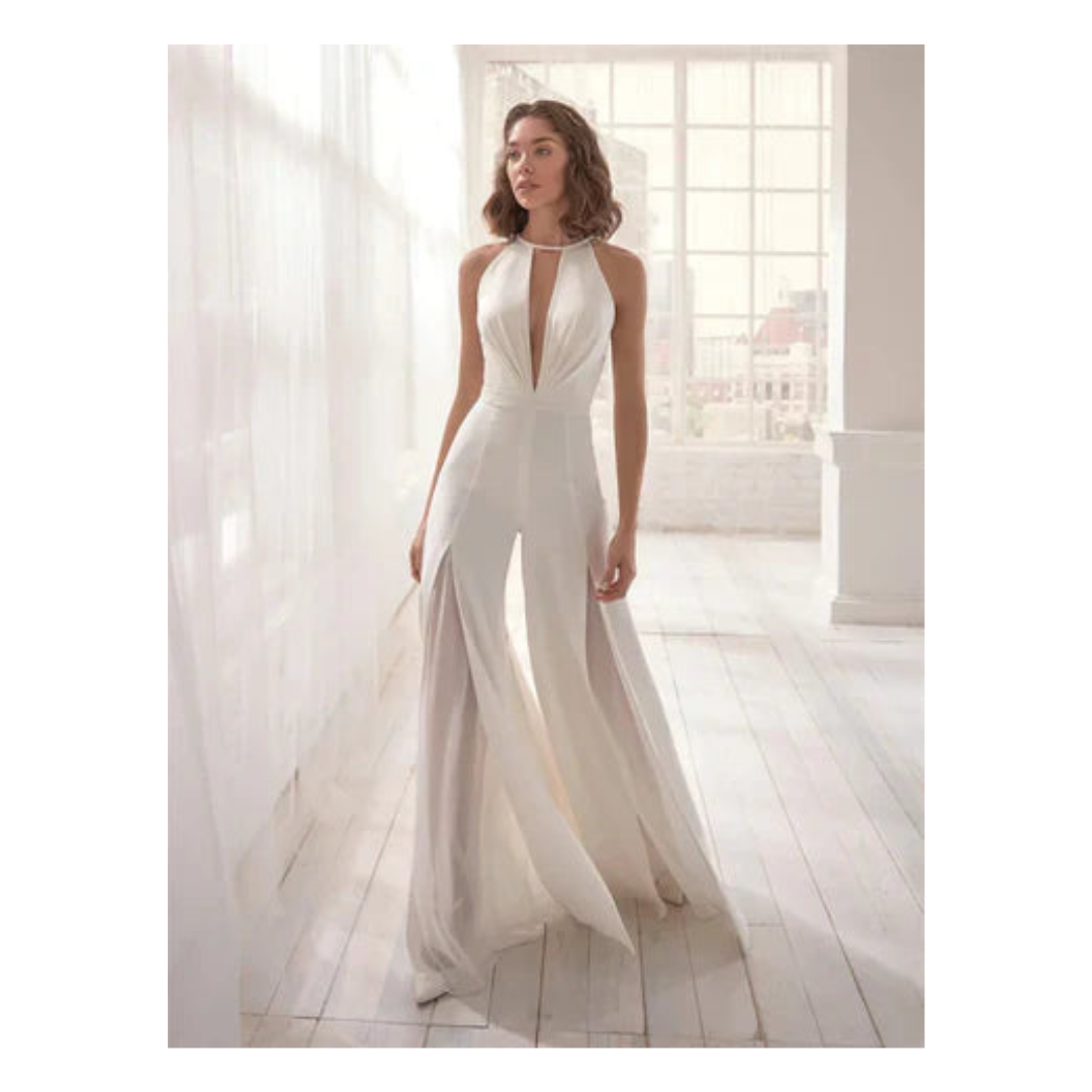 Adele | Women's Wedding Jumpsuit | White