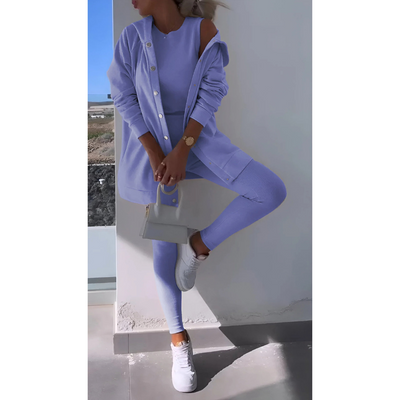 Stylish Three-Piece Women’s Lounge Set | Modern