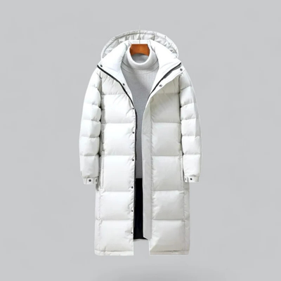 Men's Long Hooded Puffer Winter Coat | Warm