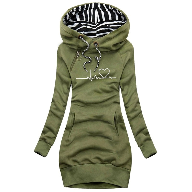 Printed Women's Hoodie | Warm