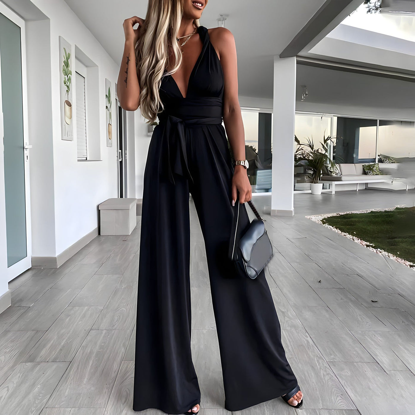 Sleeveless V-Neck Jumpsuit for Women | Summer