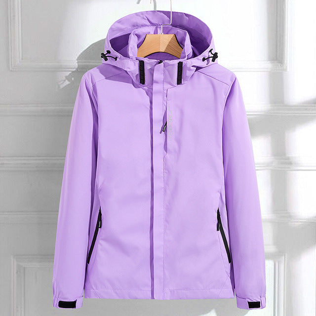 Women's Long Sleeve Rain Jacket | Hood