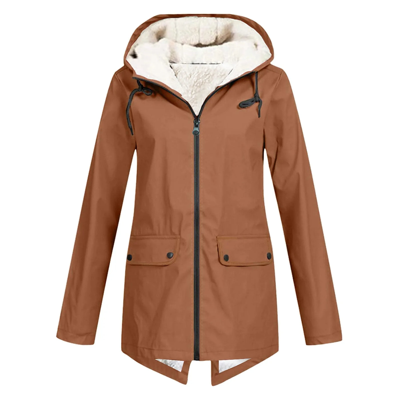 Women's Winter Waterproof Trench Coat | With Hood
