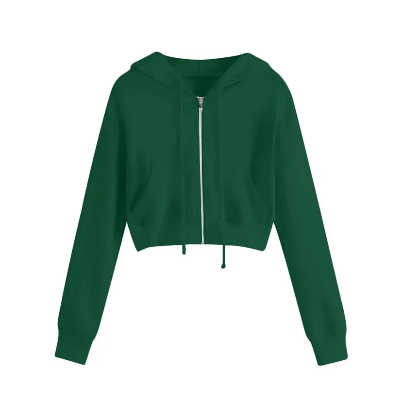 Short Winter Sweatshirt for Women | With Hood