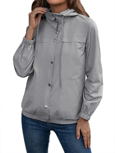 Women’s Hooded Waterproof Trench Coat | Long Sleeve