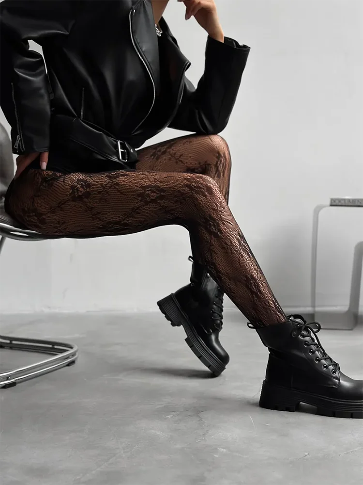 Women’s Fishnet Tights | Floral Pattern