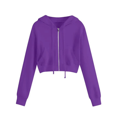 Short Winter Sweatshirt for Women | With Hood