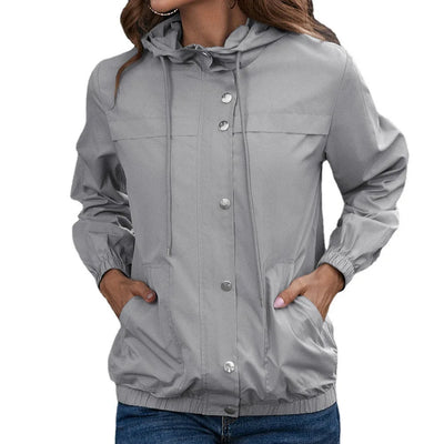 Women’s Hooded Waterproof Trench Coat | Long Sleeve