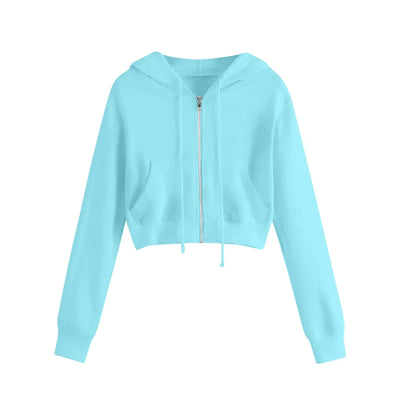 Short Winter Sweatshirt for Women | With Hood