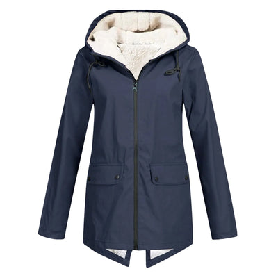Women's Winter Waterproof Trench Coat | With Hood