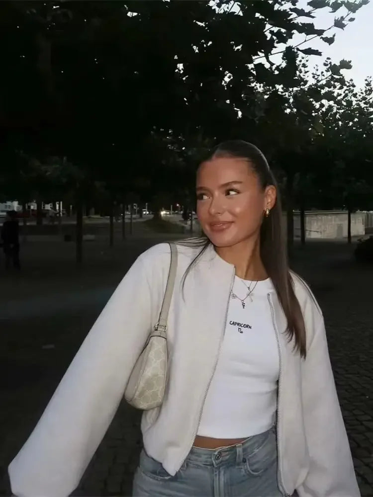 Women’s Round-Neck Transitional Jacket | Long Sleeve