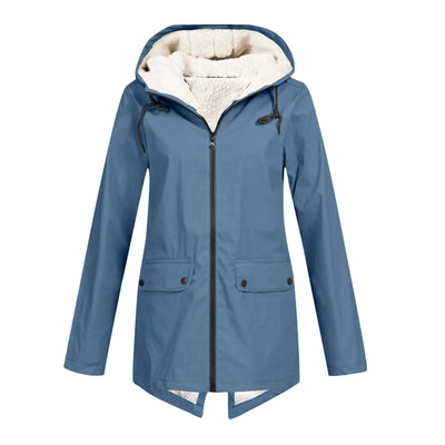 Women's Winter Waterproof Trench Coat | With Hood
