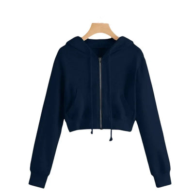 Short Winter Sweatshirt for Women | With Hood