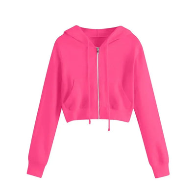 Short Winter Sweatshirt for Women | With Hood