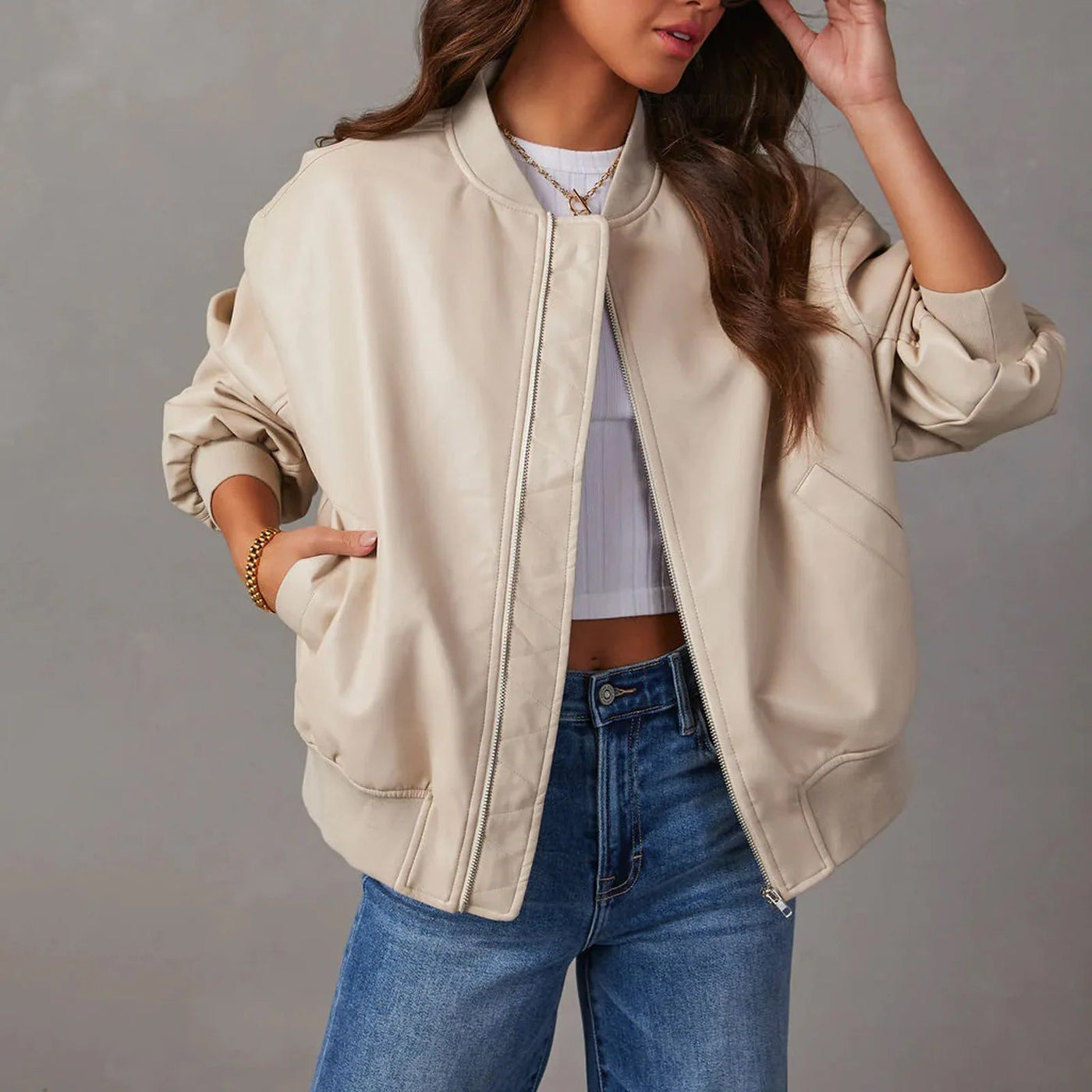 Oversized Women's Bomber Jacket | Casual