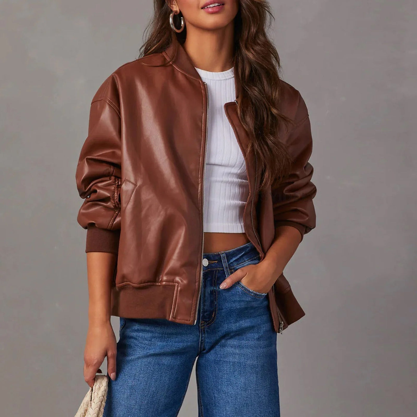 Oversized Women's Bomber Jacket | Casual