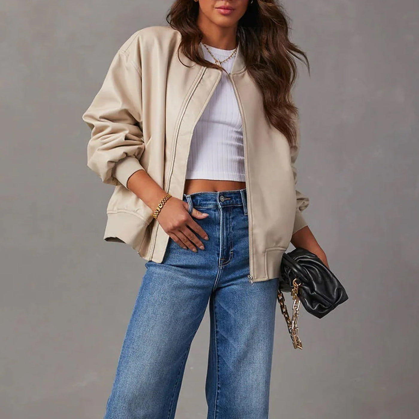 Oversized Women's Bomber Jacket | Casual