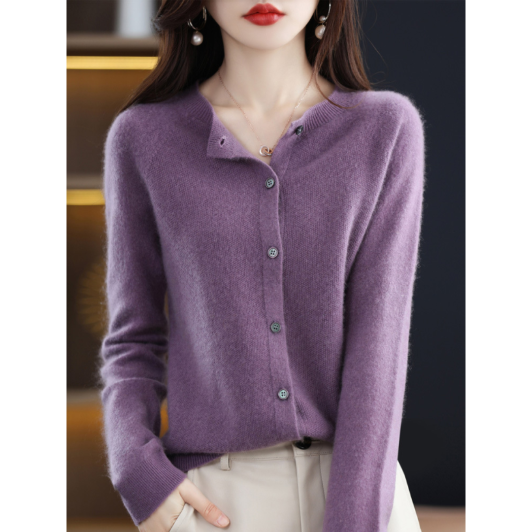 Short Knitted Cardigan For Women With Buttons | Winter