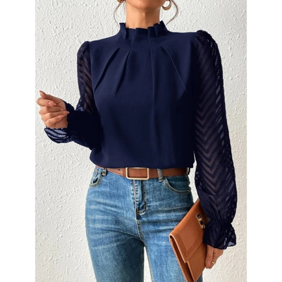 Women’s Casual Turtleneck Blouse | Long Sleeve