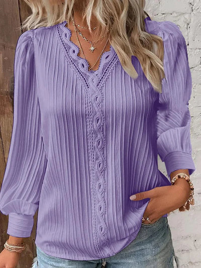 Long-Sleeve Blouse With V-Neck For Women | Modern