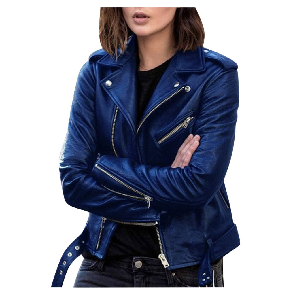 Casual Women's Biker Jacket | With Zip