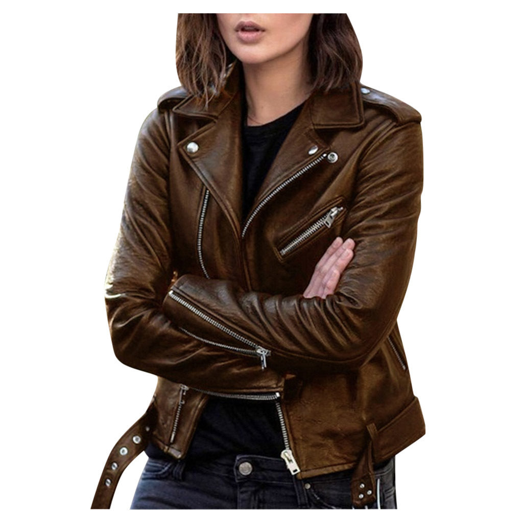 Casual Women's Biker Jacket | With Zip