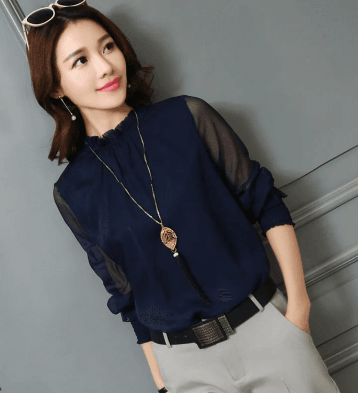 Stylish Blouse With Puff Sleeves For Women | Formal