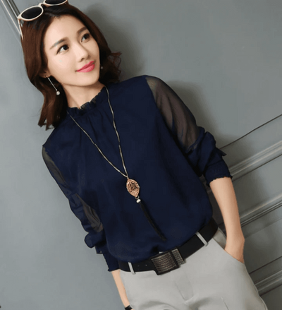 Stylish Blouse With Puff Sleeves For Women | Formal