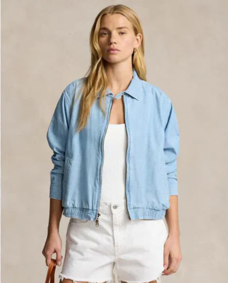 Sky Blue Transitional Jacket for Women | With Zip
