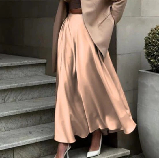 Women’s High-Waisted Stylish Flowing Skirt | Maxi