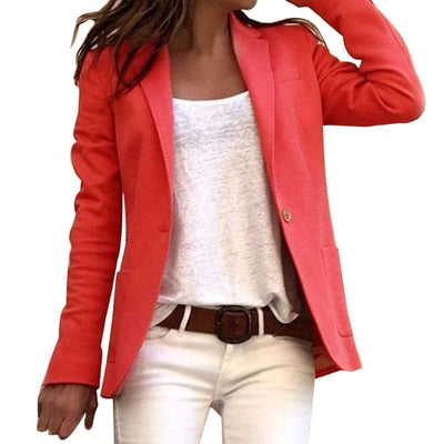 Slim Blazer With Long Sleeves For Women | Work