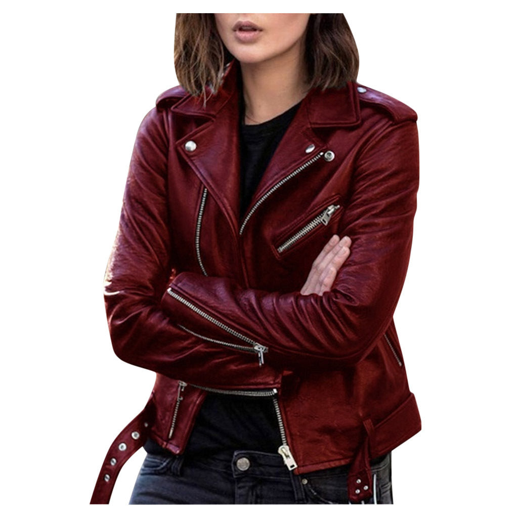 Casual Women's Biker Jacket | With Zip